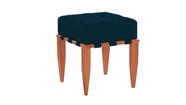 Puff banqueta Pérola - Tecido Azul Royal