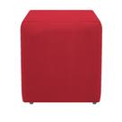 Puff Banqueta Quadrado Dado Decorativo Suede Vermelho - DAMAFFÊ MÓVEIS
