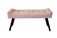 Puff Banqueta Recamiê Decorativo Sofia Suede Rosa Claro Puff Banqueta Recamiê Decorativo Sofia Suede Rosa Claro