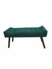 Puff Banqueta Recamiê Decorativo Sofia Suede Verde Escuro Oxxy Estofados