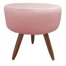 Puff Banqueta Redonda Suede Rosa - DS Móveis
