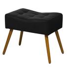 Puff Banqueta Retangular Liso Preto - SA Móveis
