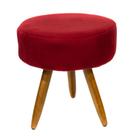 Puff Banqueta Retro Pés Castanho Palito Várias Estampas