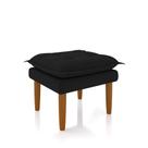 Puff Banquinho Apoio Para Os Pés Luxo Suede Preto Puff Banquinho Apoio Para Os Pés Luxo Suede Preto