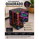 Puff Banquinho Quadrado Retro Bar Reforçado Decorativo Sala Quarto Escritório