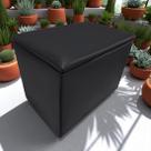 Puff Baú Banqueta Retangular Organizar e Decorar 55cm