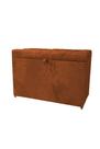 Puff baú estofado 68cm em mdf com pistão á gás terracota