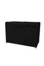 Puff baú estofado retangular - 68 cm - preto em veludo - 100% mdf