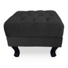 Puff Baú Luís XV SRJ Suede Cor Preto