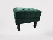 Puff Baú Luís XV SRJ Suede Cor Verde