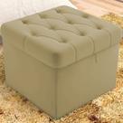Puff Baú Malli 40X50X50 Suede Cappucino - D A Decor