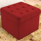 Puff Baú Malli 40X50X50 Suede Vermelho - D A Decor