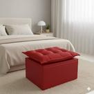 Puff Baú Opala Decorativo Organizador Quarto e Sala