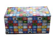 Puff Bau Organizador E Decorativo 58x36x43 Ideal para Guardar Brinquedos de Crianças