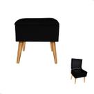 Puff Baú para Quarto Sala Organizador Decoração Tecido Veludo Premium