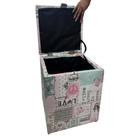 Puff Bau Pequeno Porta Brinquedos Organizador Puffe Pufe Baú Puff Bau Pequeno Porta Brinquedos Organizador Puffe Pufe Baú