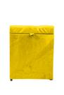 Puff baú quadrado 1 lugar 36x36 cm amarelo