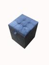 Puff baú quadrado 1 lugar 36x36 cm azul