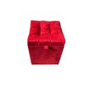 Puff baú quadrado - 1 lugar - 36x36cm - vermelho
