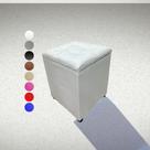 Puff Baú Quadrado Decorativo Conforto Quarto Sala Apoiador