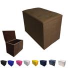 Puff Bau Retangular Organizador Decorativo