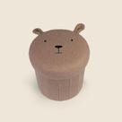 Puff Baú Urso Bege 30x30cm - ABABY