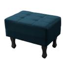 Puff Bella Decorativo Sala de Estar Suede Azul Royal