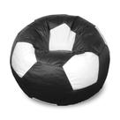 Puff Bola Super em material sintético Preto & Branco