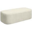 Puff Calçadeira Orgânico Cristal Cama Casal 140cm Sala Bouclê Bege Puff Calçadeira Orgânico Cristal Cama Casal 140cm Sala Bouclê Bege
