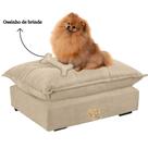 Puff Cama Cachorro Gato Caminha Pet Estofada Requinte Luxo