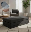 Puff Cama Casal Puff Colchão Sofa Preto Visitas Dobrável multiuso 3 em 1 Puff Cama Casal Puff Colchão Sofa Preto Visitas Dobrável multiuso 3 em 1