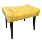 Puff Capitonê Luxo Sued Amarelo