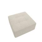 Puff Chaise Quadrada Em Suede 86x86cm Apoio de Pés Sala de TV