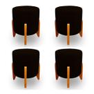 Puff Classic Pés Palito Sued Bege - Kimi Design Puff Classic Pés Palito Sued Bege - Kimi Design