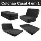 Puff Colchonete Dobrável colchao Sofá 3 em 1 Casal Confortavel Pratico Macio