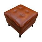 Puff com Baú Stela 54cm Couro Marrom - Sallar Home