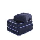 Puff Conforto Azul Solteiro 3 em 1