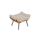 Puff Costela Suede Bege - Vallisa Decor