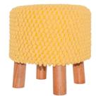 Puff Croche Amarelo 40x40cm L' Crochet Puff Croche Amarelo 40x40cm L' Crochet
