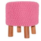 Puff Croche Rosa 40x40cm L' Crochet Puff Croche Rosa 40x40cm L' Crochet