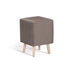 Puff Dado Veludo Fendi 45x32x32 cm Base Pinus Daf Mobiliário