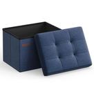 Puff de Armazenamento Dobrável SONGMICS - Azul Midnight (ULSF102Q02) Puff de Armazenamento Dobrável SONGMICS - Azul Midnight (ULSF102Q02)