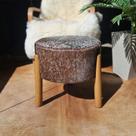 Puff de Couro 40cm x 40cm 011212 Puff de Couro 40cm x 40cm 011212