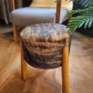 Puff de Couro Redondo 40cm x 30cm 011154