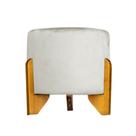 Puff Decorativa Para Sala Thor Tecido material sintético Divini Decor