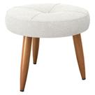 Puff Decorativa Redondo Marici Boucle Bege