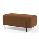 Puff Decorativo 90cm Base Aço Status B-262 Veludo Telha - Domi