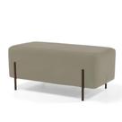 Puff Decorativo 90cm Base Aço Status B-309 Veludo Bege - Domi