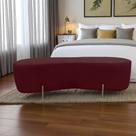 Puff Decorativo Alana Suede Marsala
