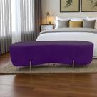 Puff Decorativo Alana Veludo Roxo Puff Decorativo Alana Veludo Roxo